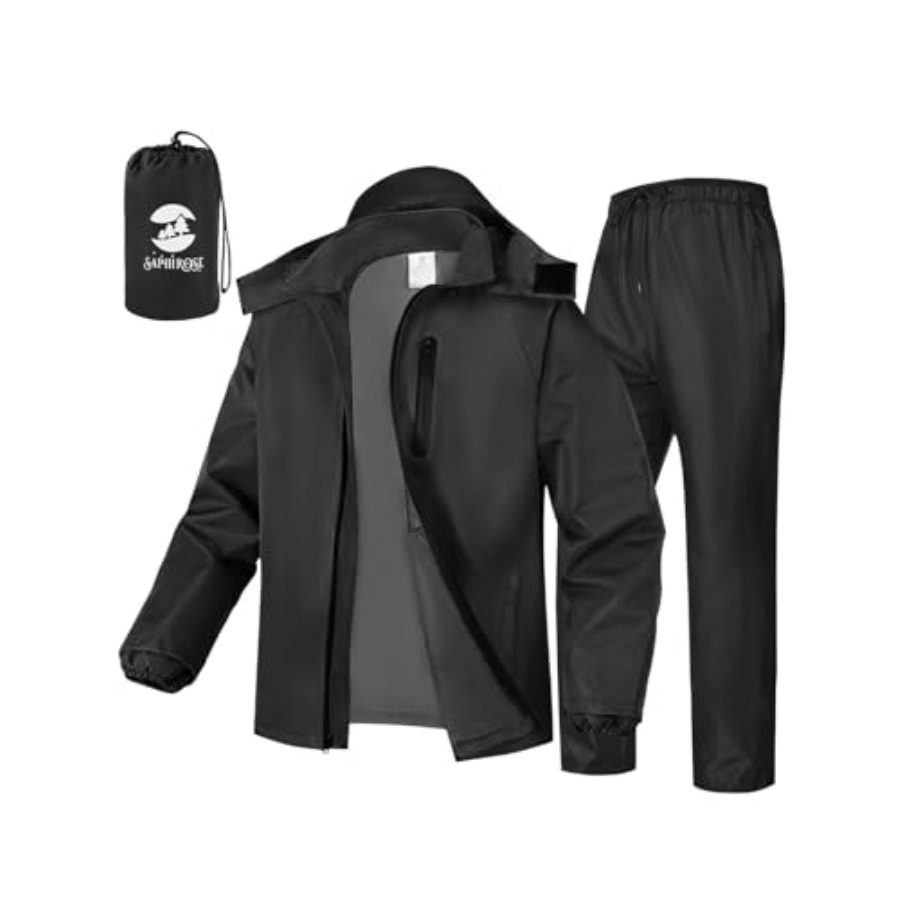 Fishing Rain Suit - SaphiRose Men's Waterproof Rain Gear 2pcs/set