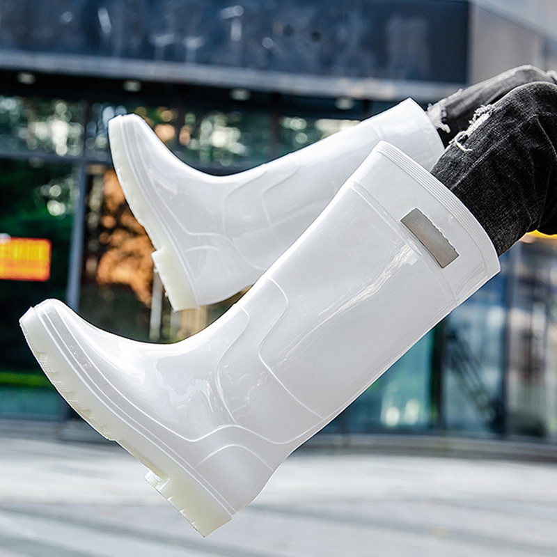 New Men Rain Boots High Rain B - Fishing Boots のレビューと価格