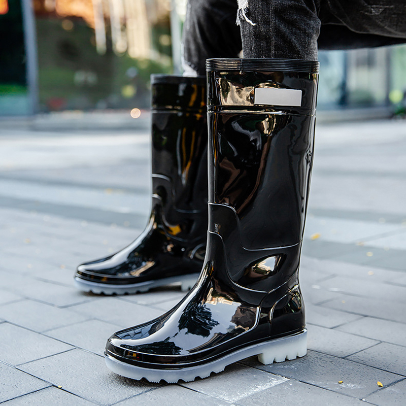 New Men Rain Boots High Rain B - Fishing Boots のレビューと価格
