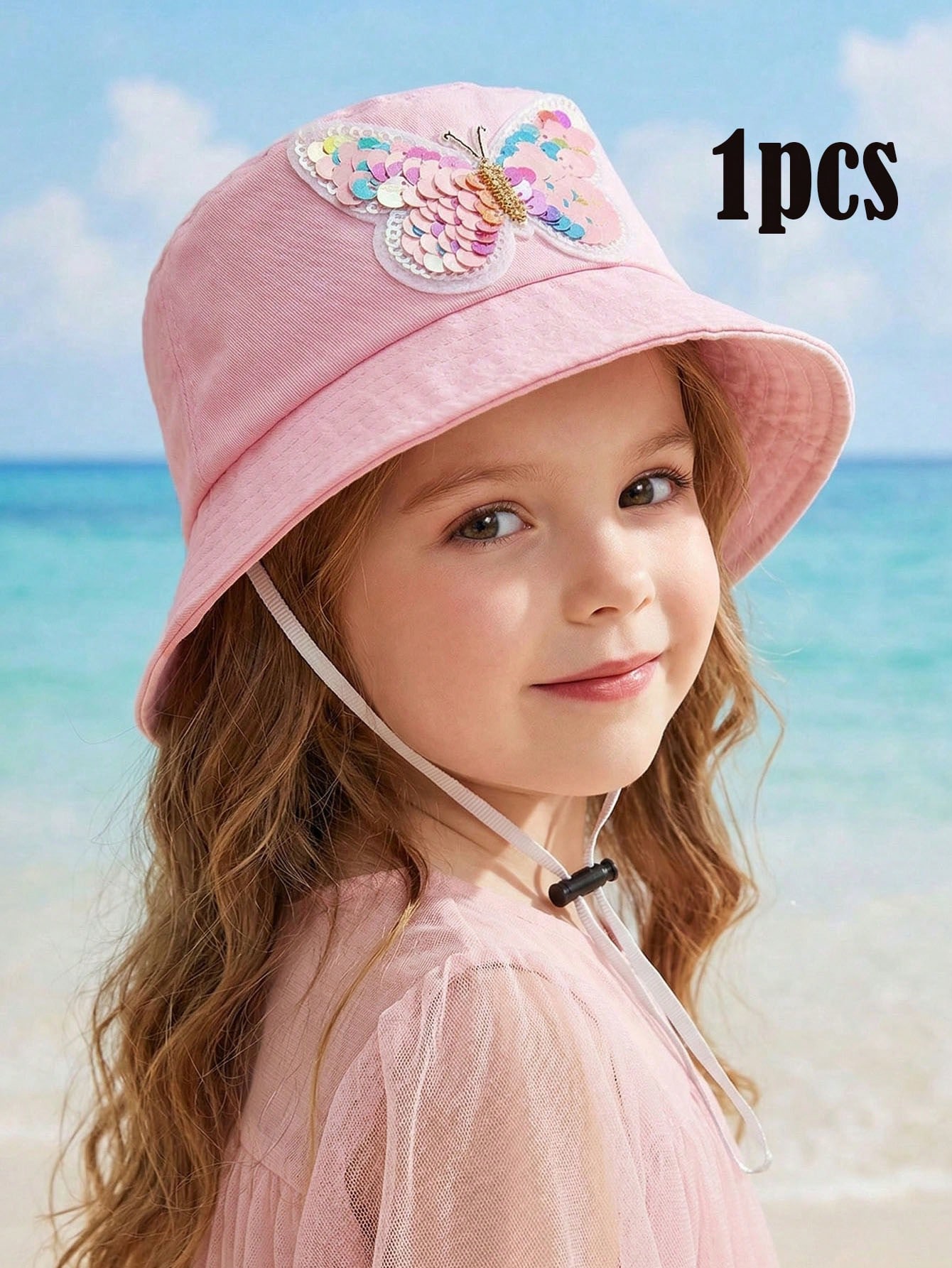 1pcs 3-8Y Girls Sequined Butte - Fishing Hat のレビューと価格