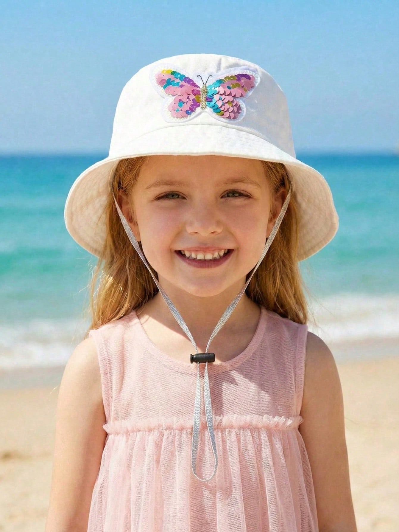 1pcs 3-8Y Girls Sequined Butte - Fishing Hat のレビューと価格
