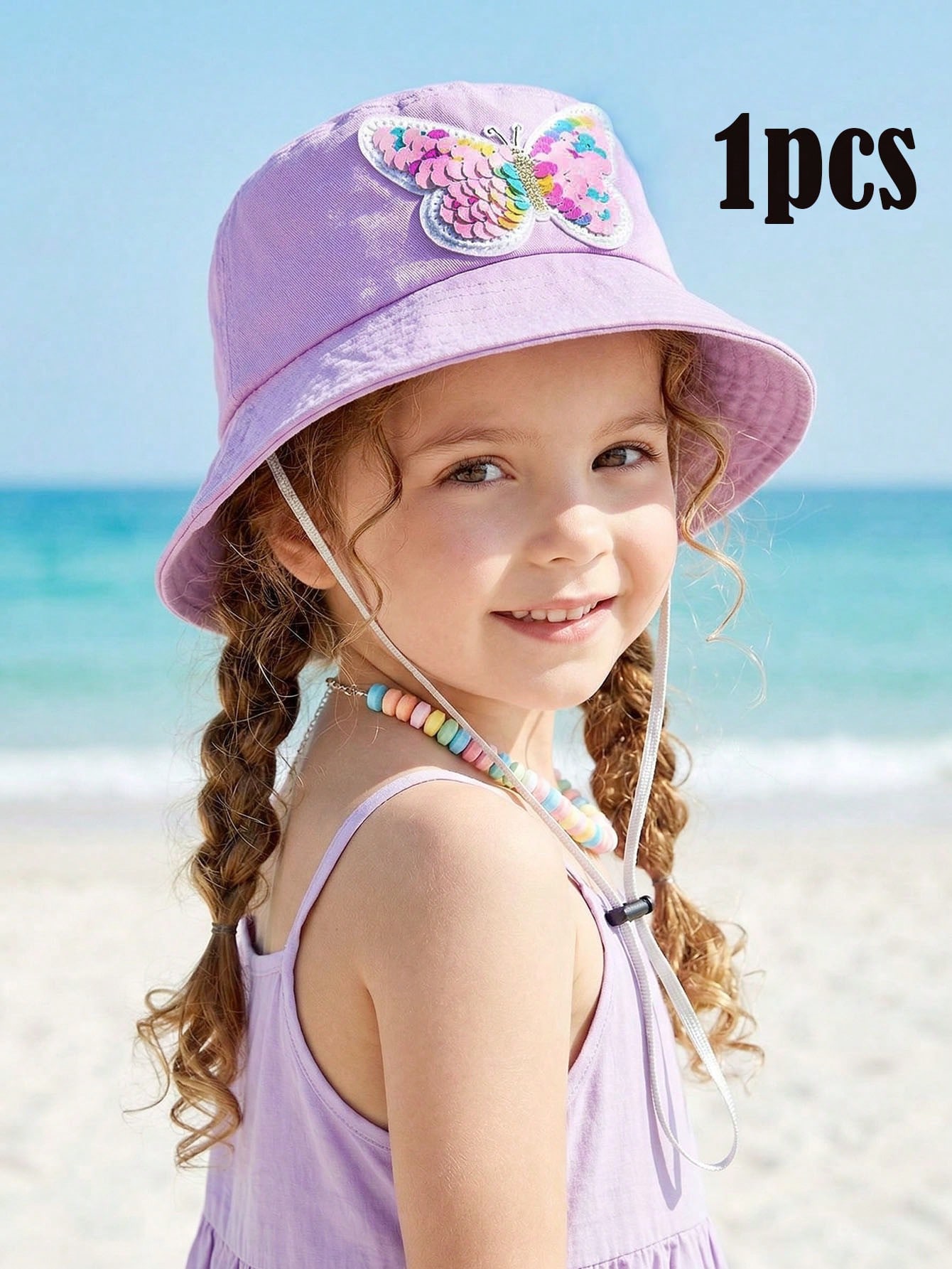 1pcs 3-8Y Girls Sequined Butte - Fishing Hat のレビューと価格
