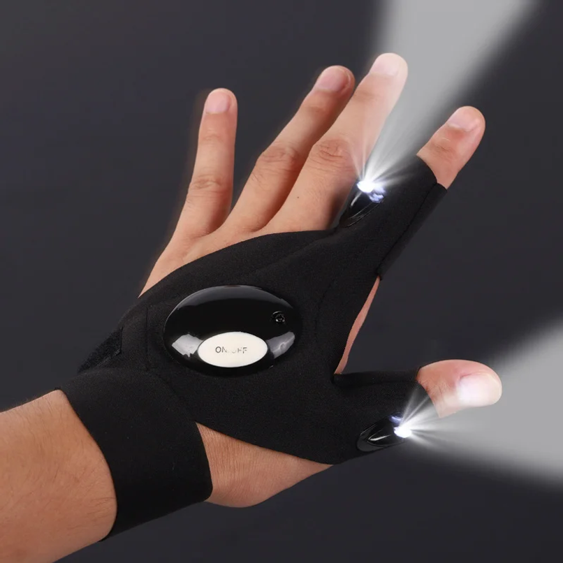 LED Half Finger Glove for Men  - Fishing Gloves のレビューと価格