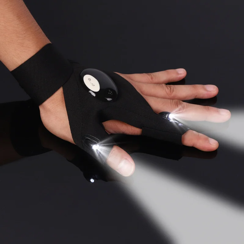 LED Half Finger Glove for Men  - Fishing Gloves のレビューと価格