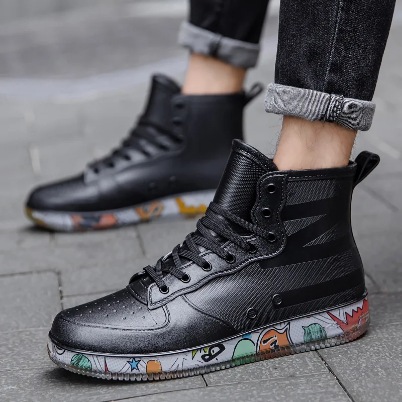 Men Rain Boots Fashion Trendy  - Fishing Boots のレビューと価格