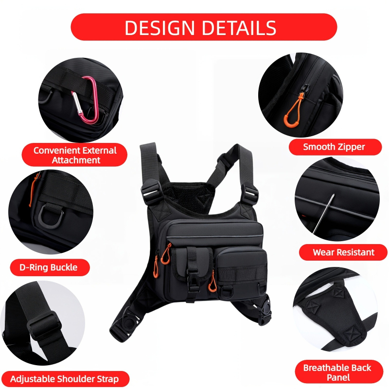 Men's Tactical Chest Bag, Runn - Fishing Vest のレビューと価格