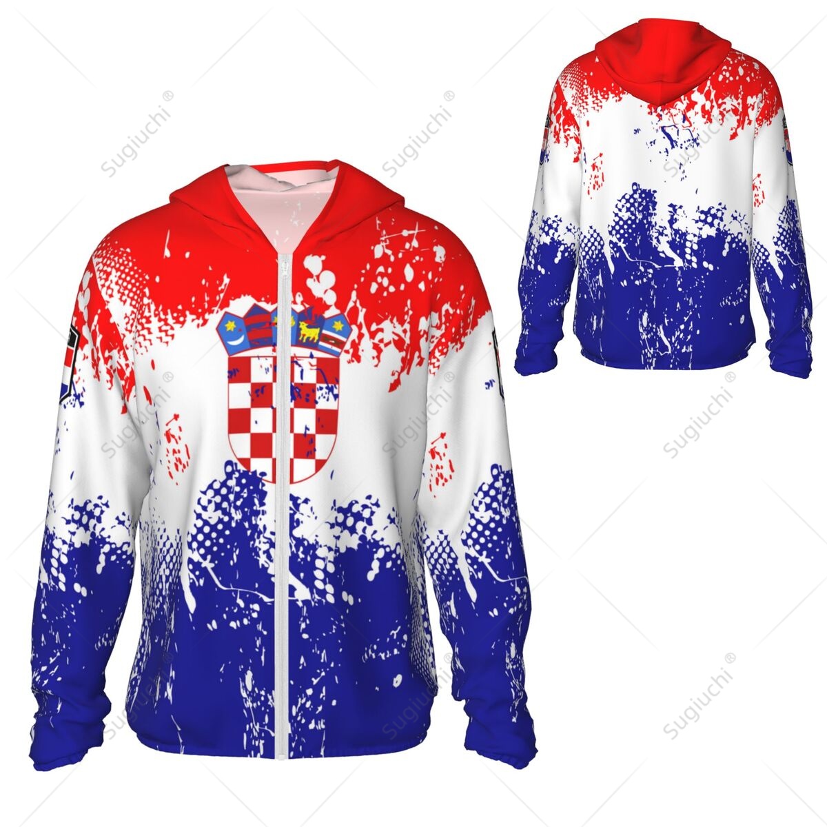 Croatia Flag Sun Protection Ho - Fishing Hoodie のレビューと価格