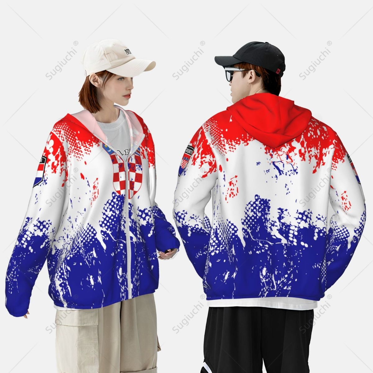 Croatia Flag Sun Protection Ho - Fishing Hoodie のレビューと価格