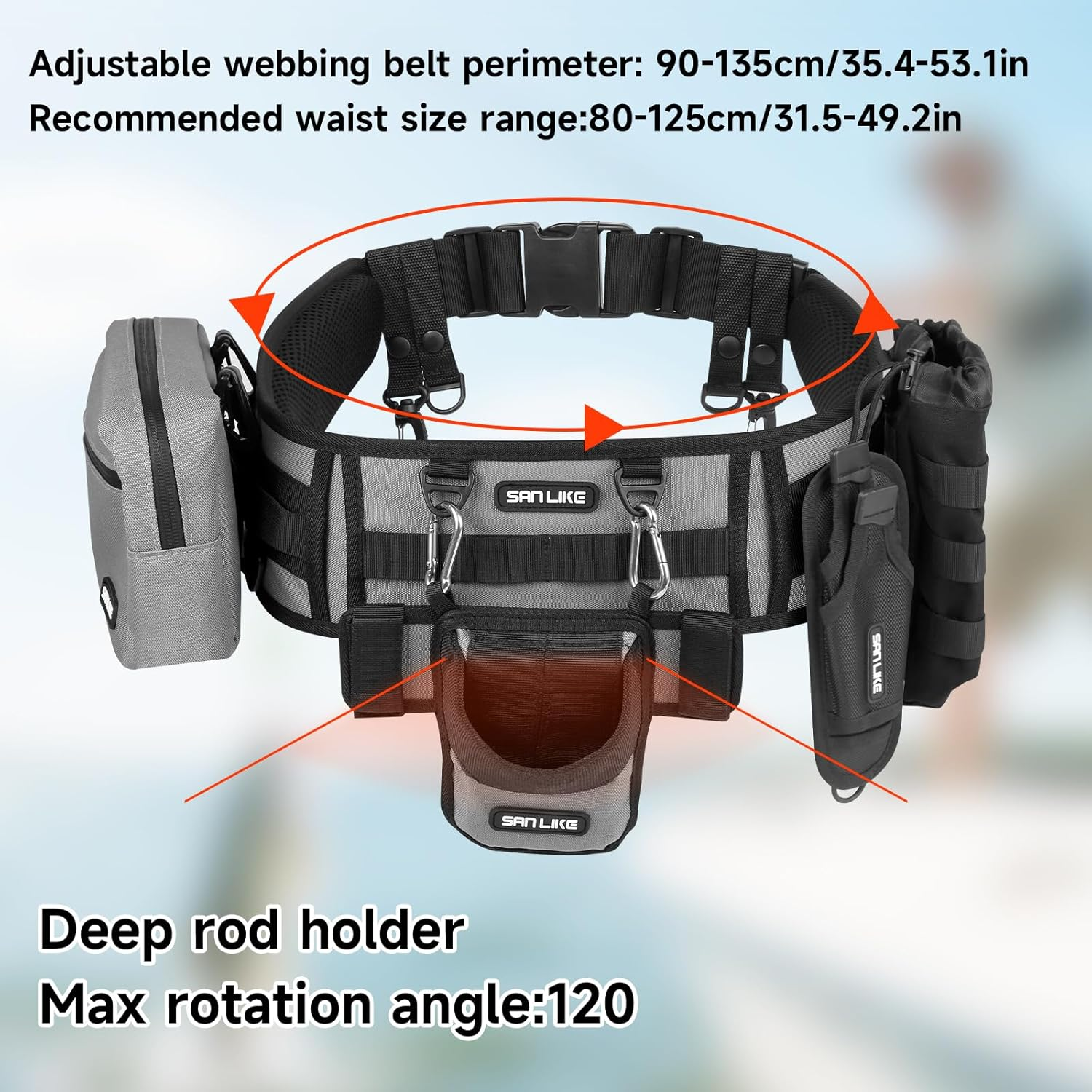 SANLIKE Fishing Belt Rod Holde - Fishing Belt のレビューと価格