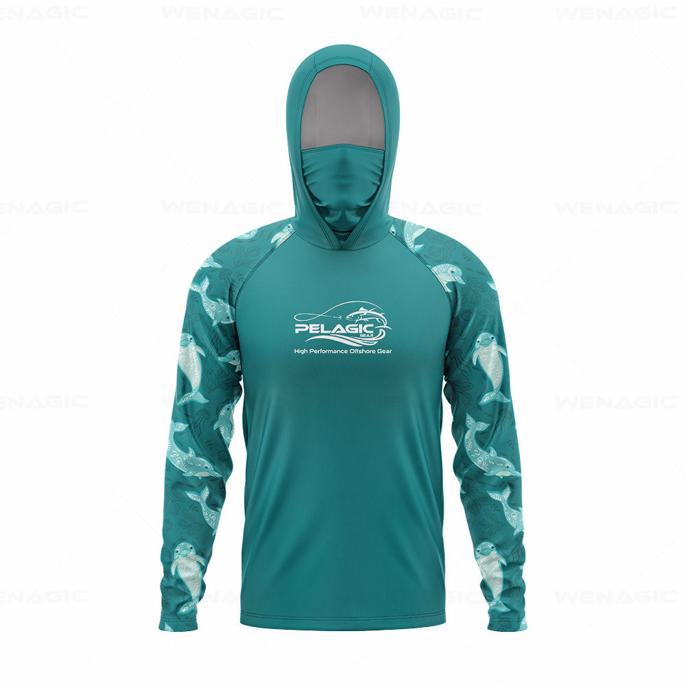 pelagic gear Men Hood Fishing  - Fishing Shirt Uv Protection のレビューと価格