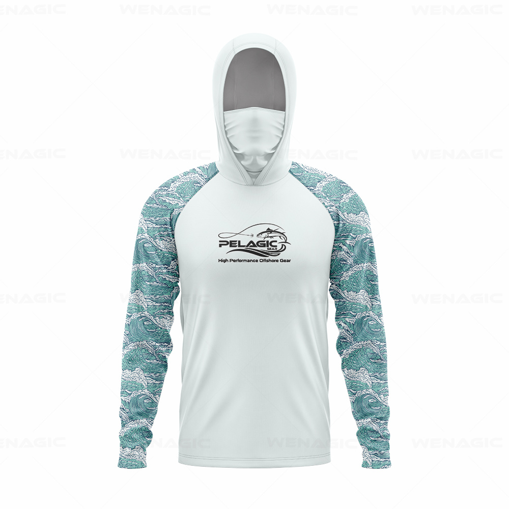 pelagic gear Men Hood Fishing  - Fishing Shirt Uv Protection のレビューと価格