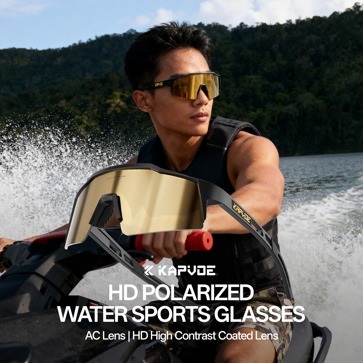 KAPVOE UV400 Anti-glare Surfin - Fishing Sunglasses Polarized のレビューと価格