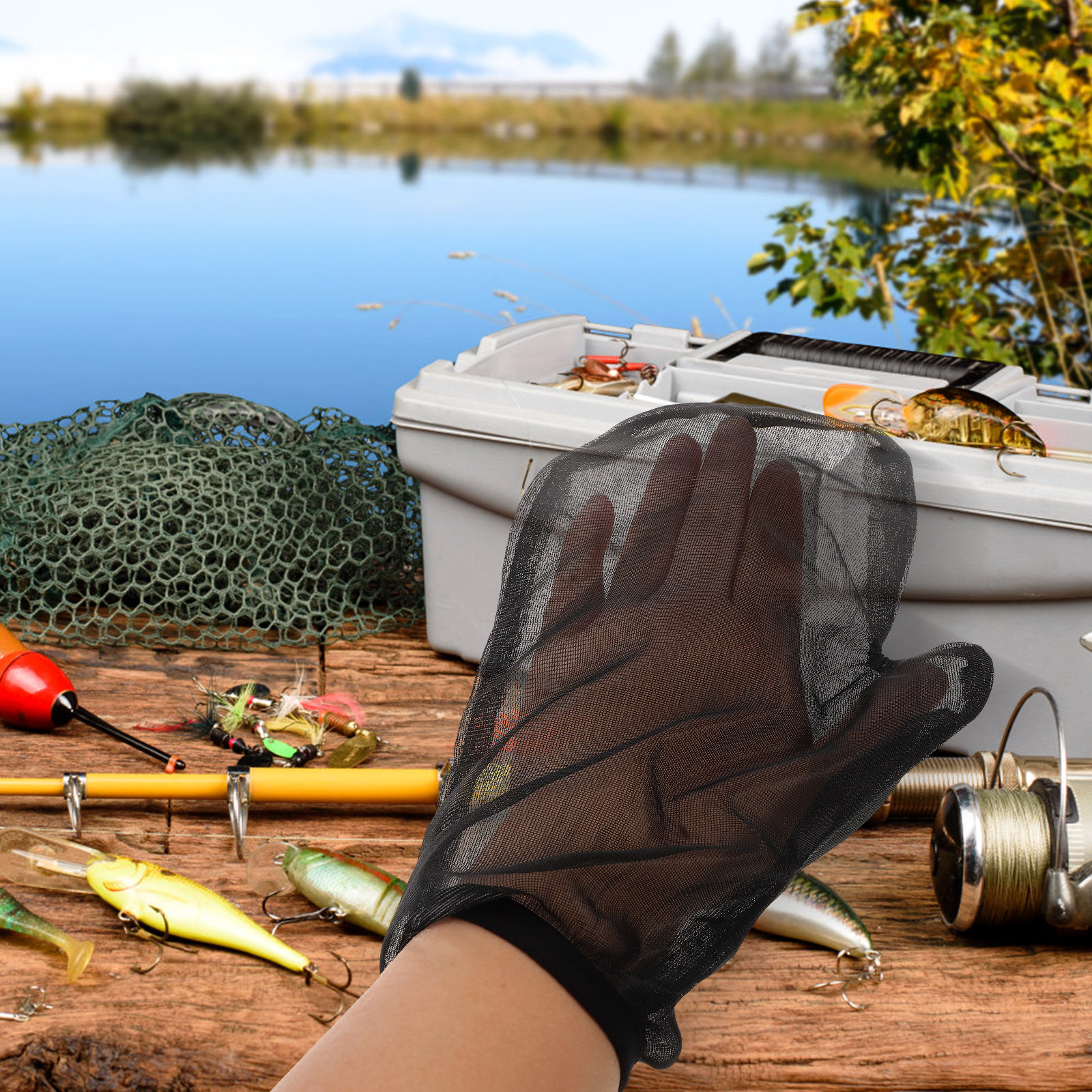 1Set Anti Insect Mesh Suit Ful - Fishing Gloves のレビューと価格