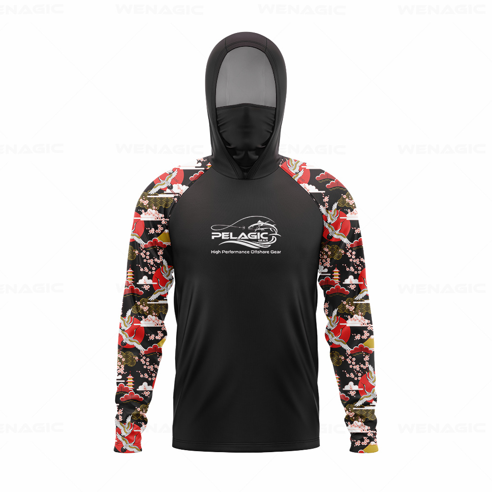 pelagic gear Men Hood Fishing  - Fishing Shirt Uv Protection のレビューと価格