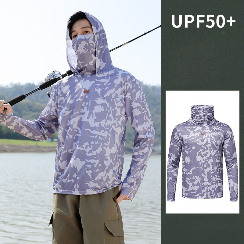 Fishing Shirt Hooded Men Sunsc - Fishing Shirt Uv Protection のレビューと価格
