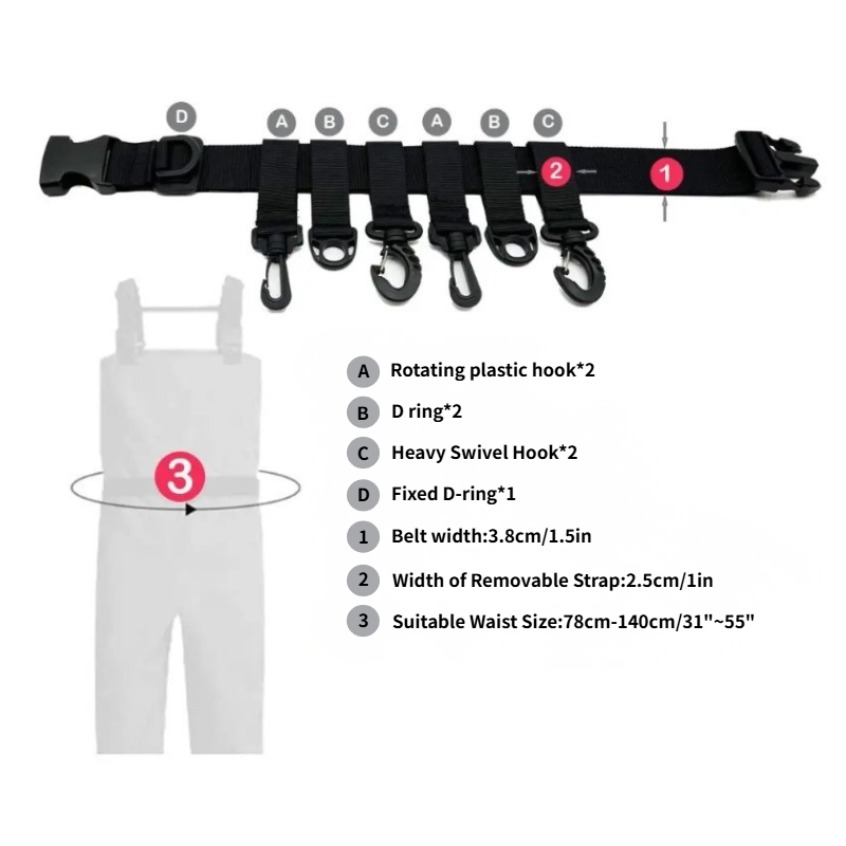 1Pcs Adjustable Wading Belts F - Fishing Belt のレビューと価格
