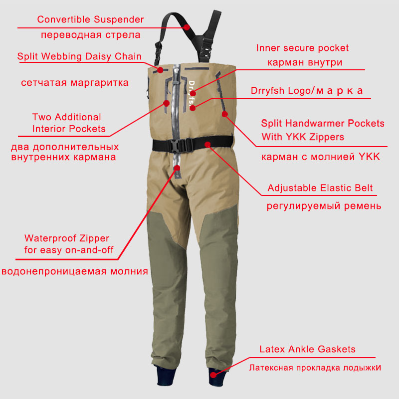 Zippered Waterproof Wader With - Fishing Waders のレビューと価格