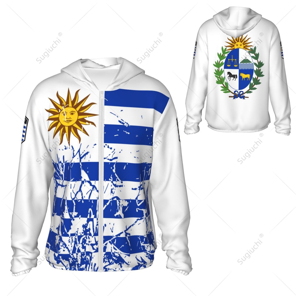 Uruguay Flag Sun Protection Ho - Fishing Hoodie のレビューと価格