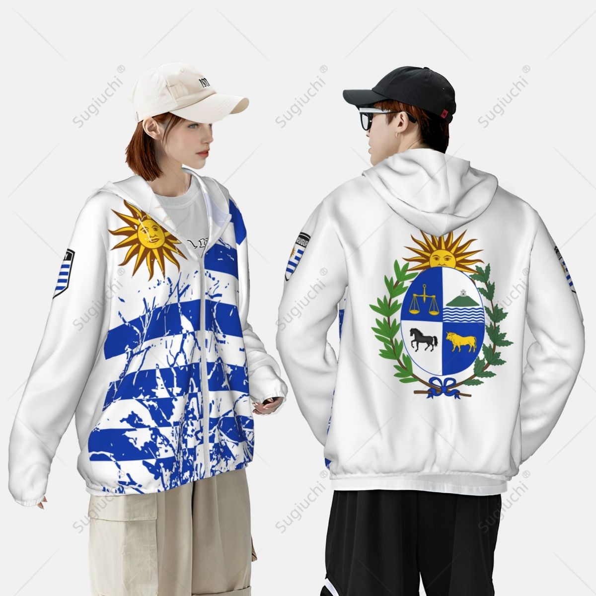 Uruguay Flag Sun Protection Ho - Fishing Hoodie のレビューと価格