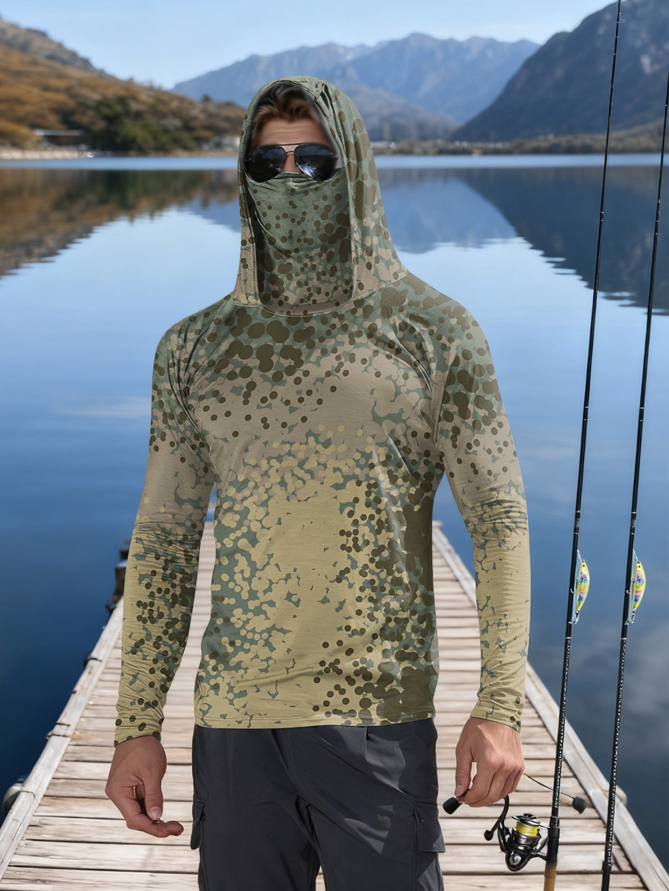 Men's Fishing Hooded Long-Slee - Fishing Hoodie のレビューと価格