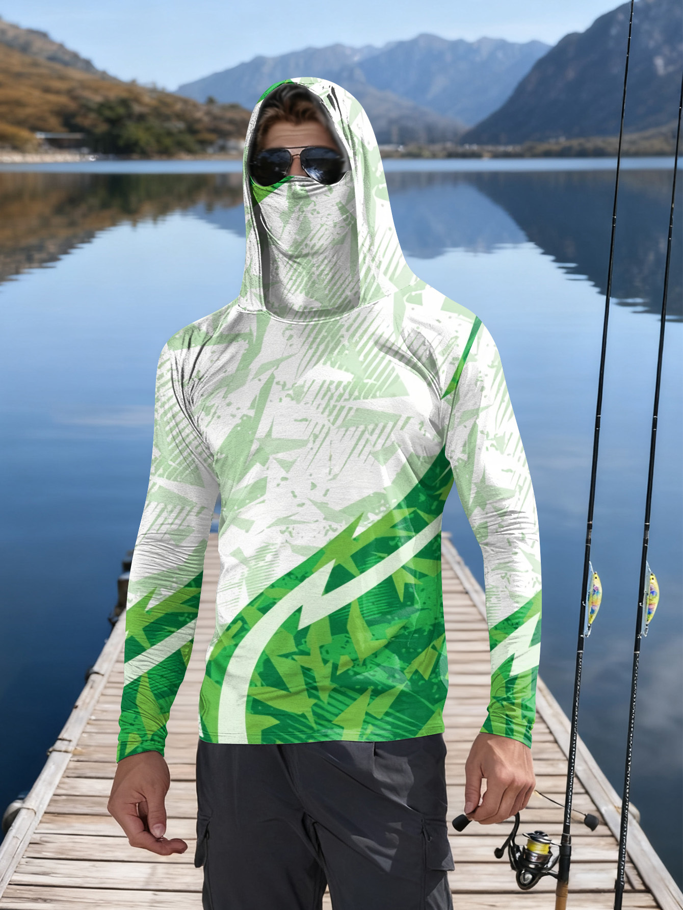 Men's Fishing Hooded Long-Slee - Fishing Hoodie のレビューと価格