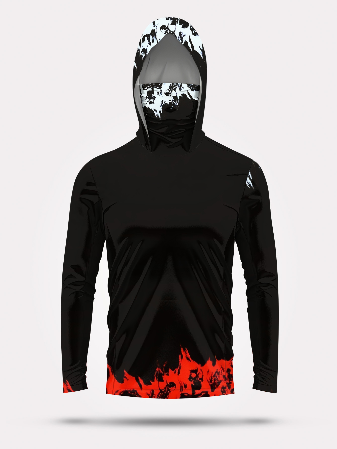 Men Hood Fishing Shirt long sl - Fishing Shirt Uv Protection のレビューと価格