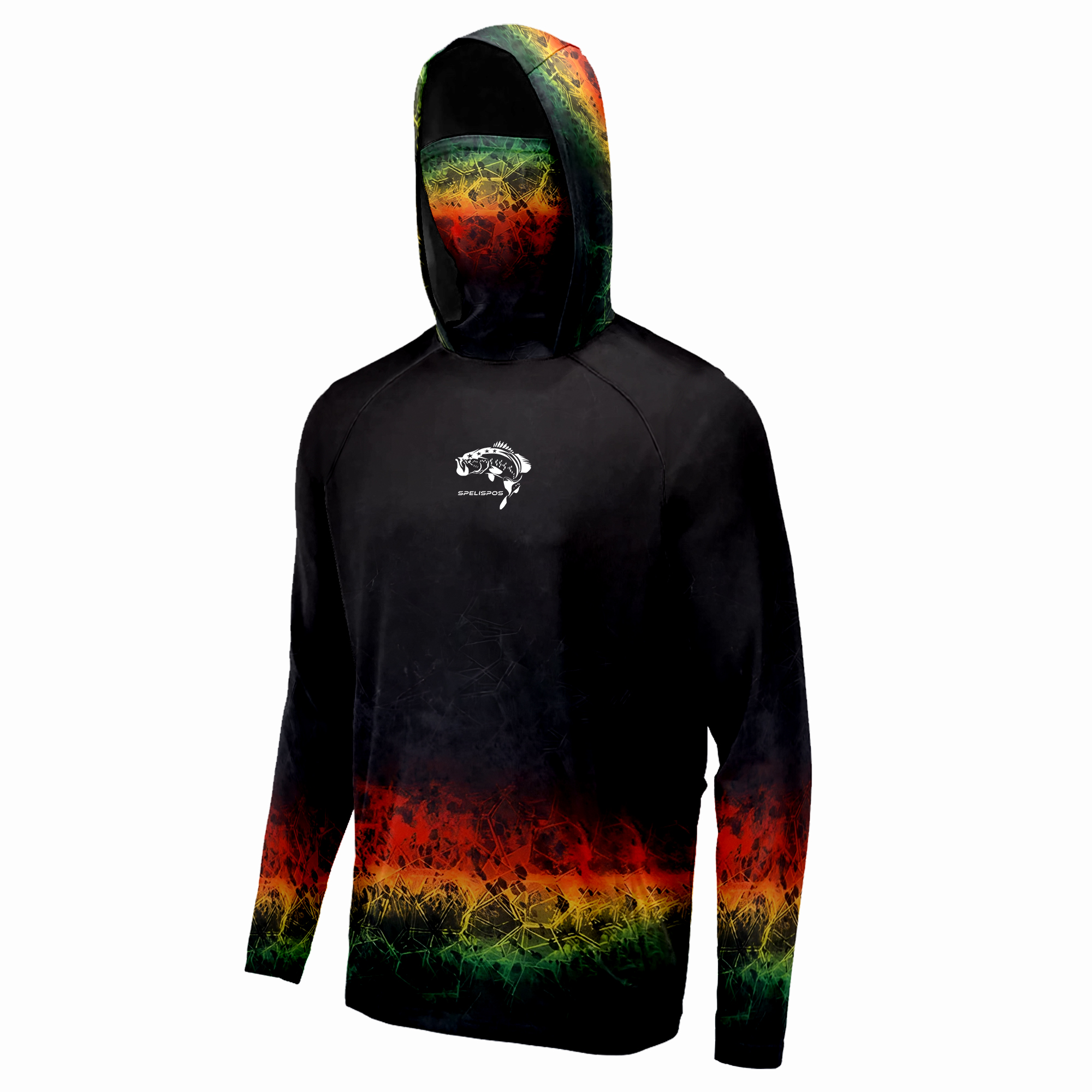 Fishing Shirt Red Hoodie Mask  - Fishing Mask Sun Protection のレビューと価格