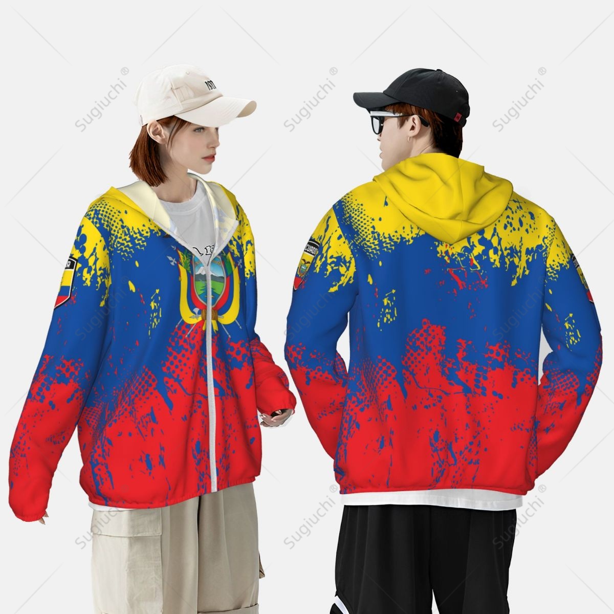Ecuador Flag Sun Protection Ho - Fishing Hoodie のレビューと価格