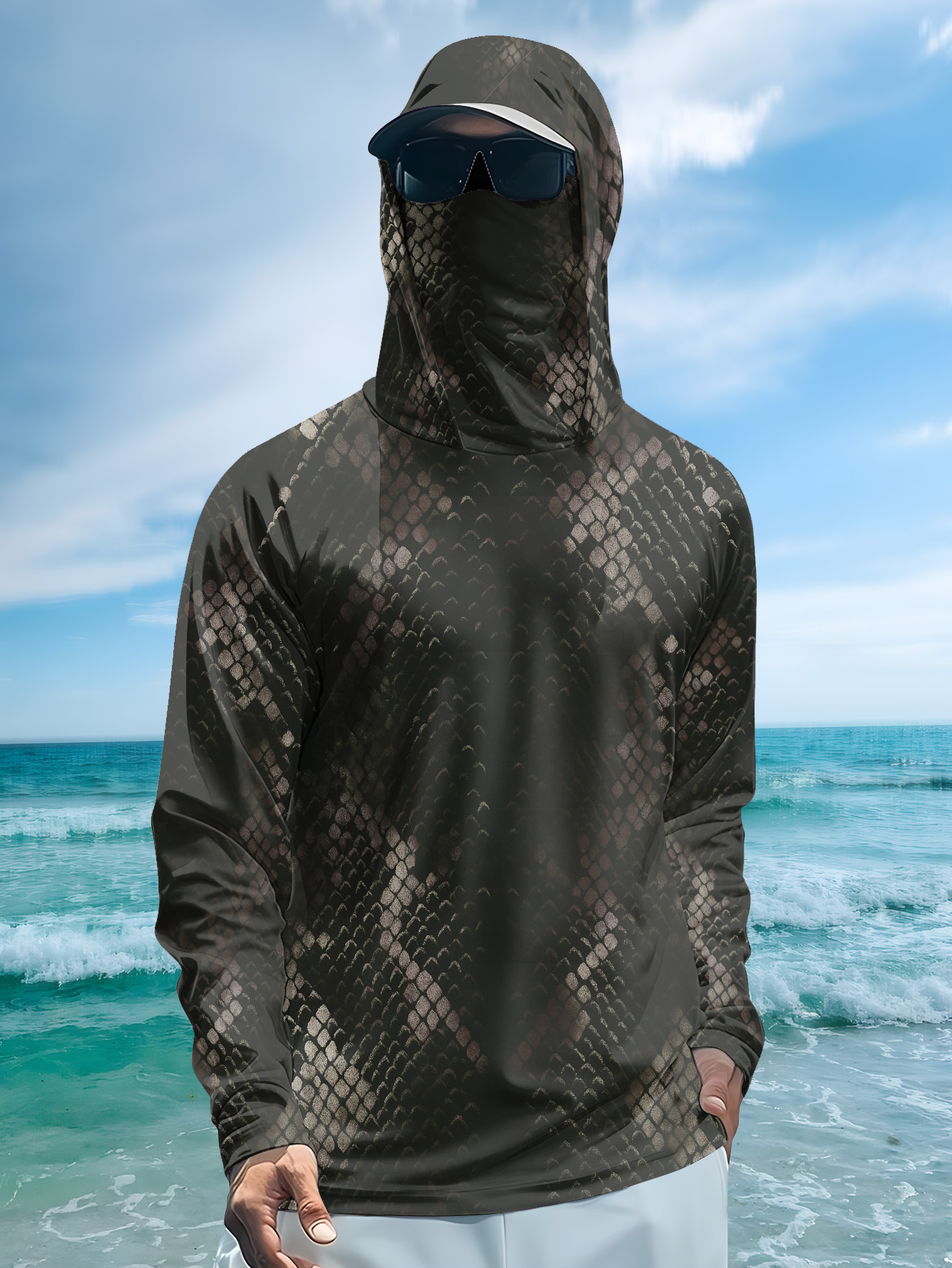 Men's Fishing Hooded Long-Slee - Fishing Hoodie のレビューと価格
