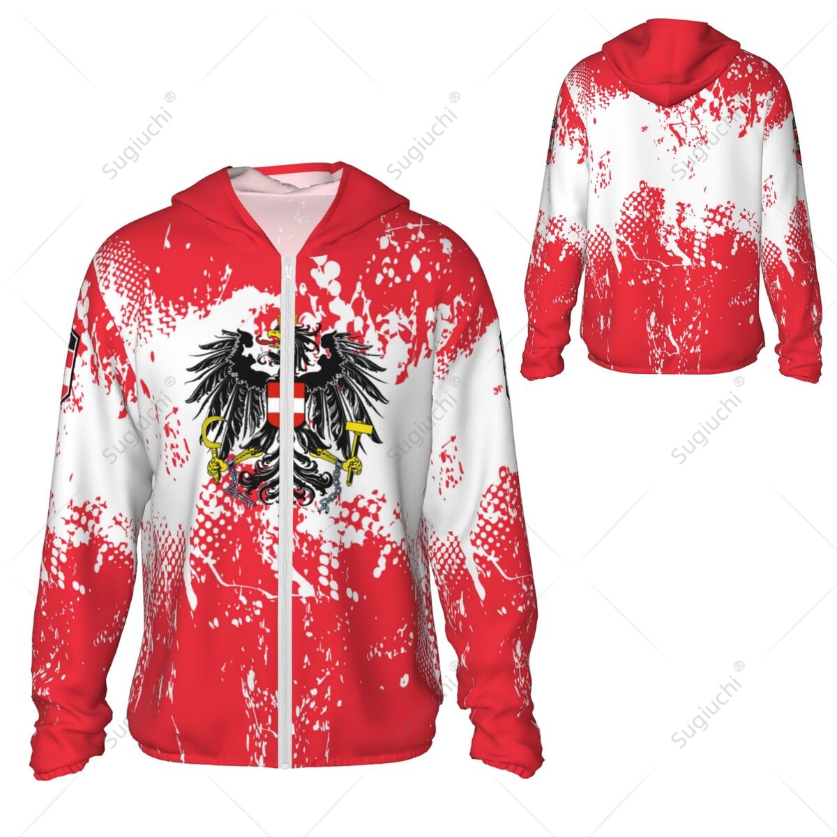 Austria Flag Sun Protection Ho - Fishing Hoodie のレビューと価格