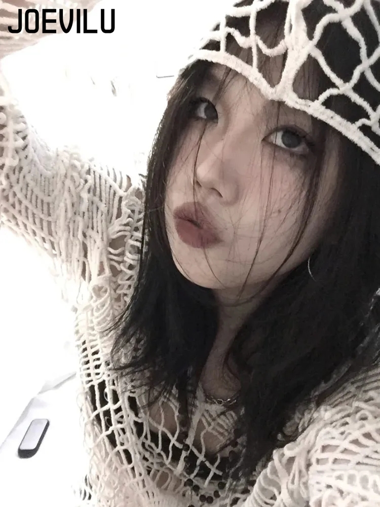 JOEVILU Hollow Knit Hooded Top - Fishing Hoodie のレビューと価格