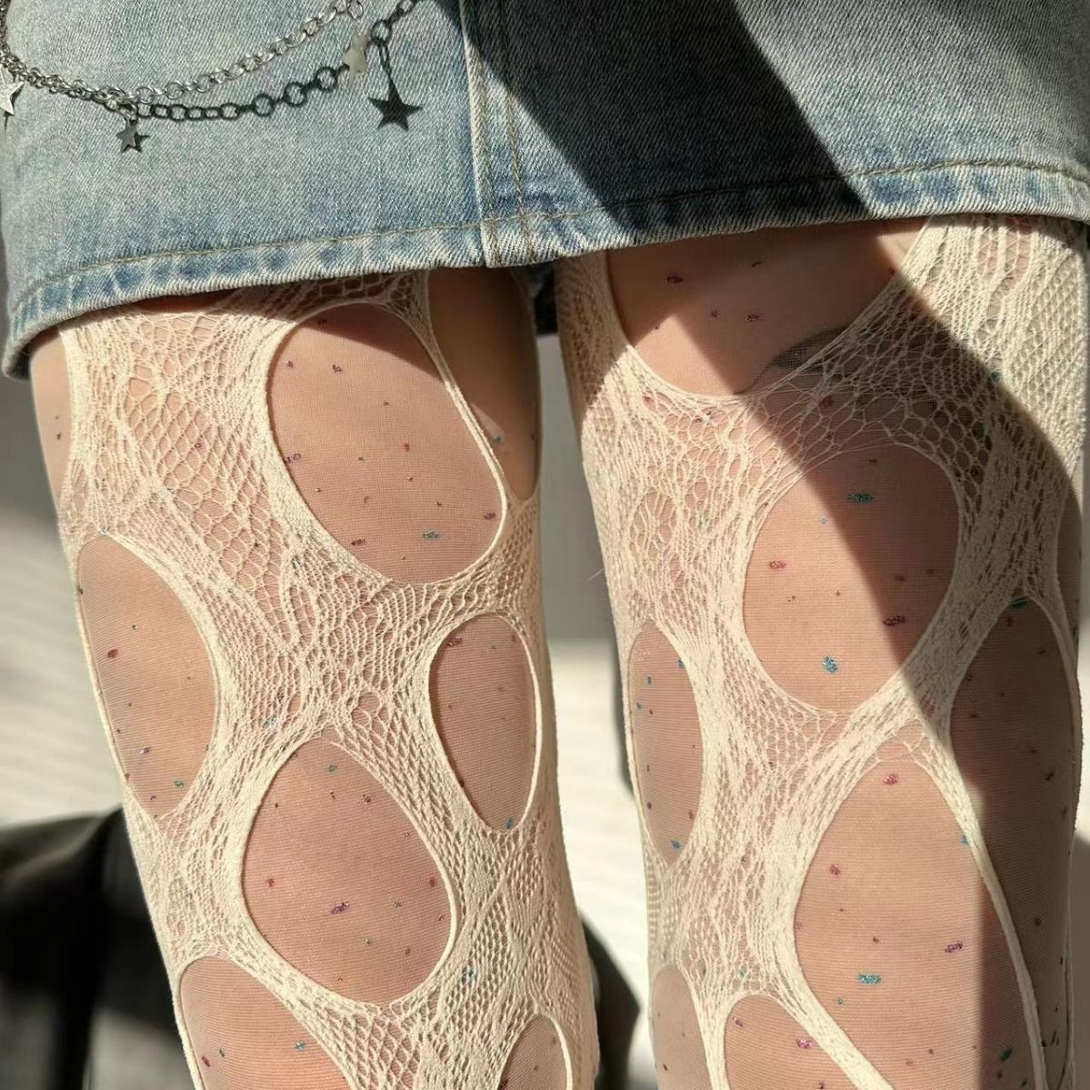 Sexy Punk Women Broken Hole St - Fishing Socks のレビューと価格