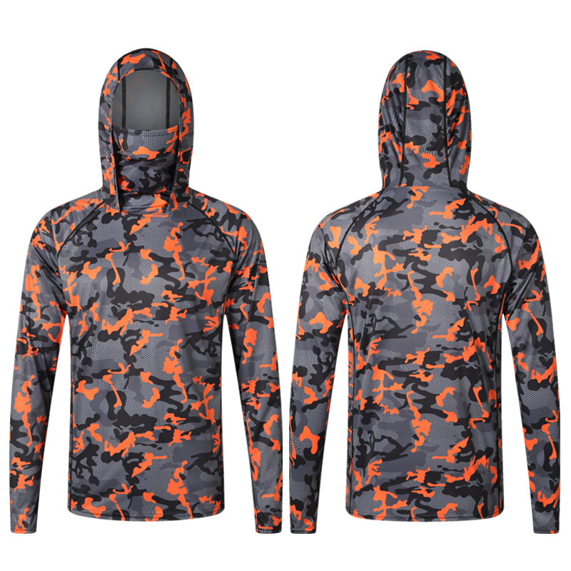 Camouflage Fishing T-shirt wit - Fishing Shirt Uv Protection のレビューと価格
