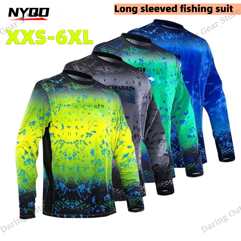 Men's Long Sleeve UPF 50+ Fish - Fishing Shirt Uv Protection のレビューと価格