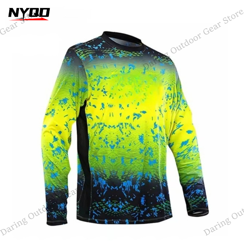 Men's Long Sleeve UPF 50+ Fish - Fishing Shirt Uv Protection のレビューと価格