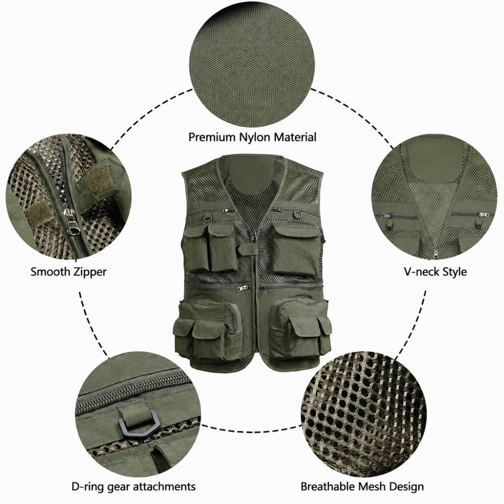Durable with 16 Pockets Fishin - Fishing Vest のレビューと価格