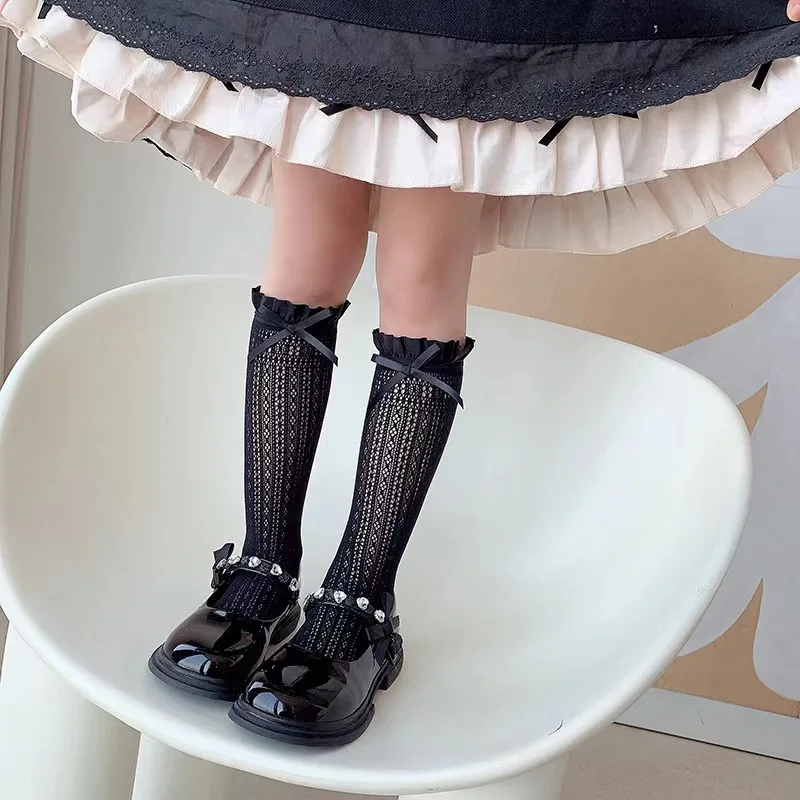 Girls Long Tube Lace Stockings - Fishing Socks のレビューと価格