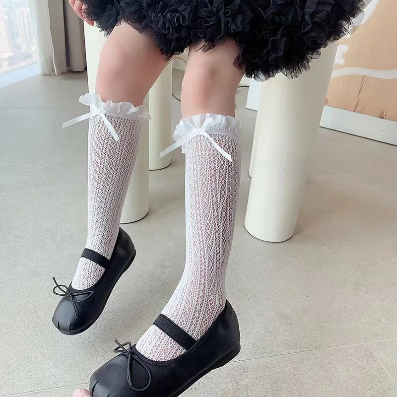 Girls Long Tube Lace Stockings - Fishing Socks のレビューと価格
