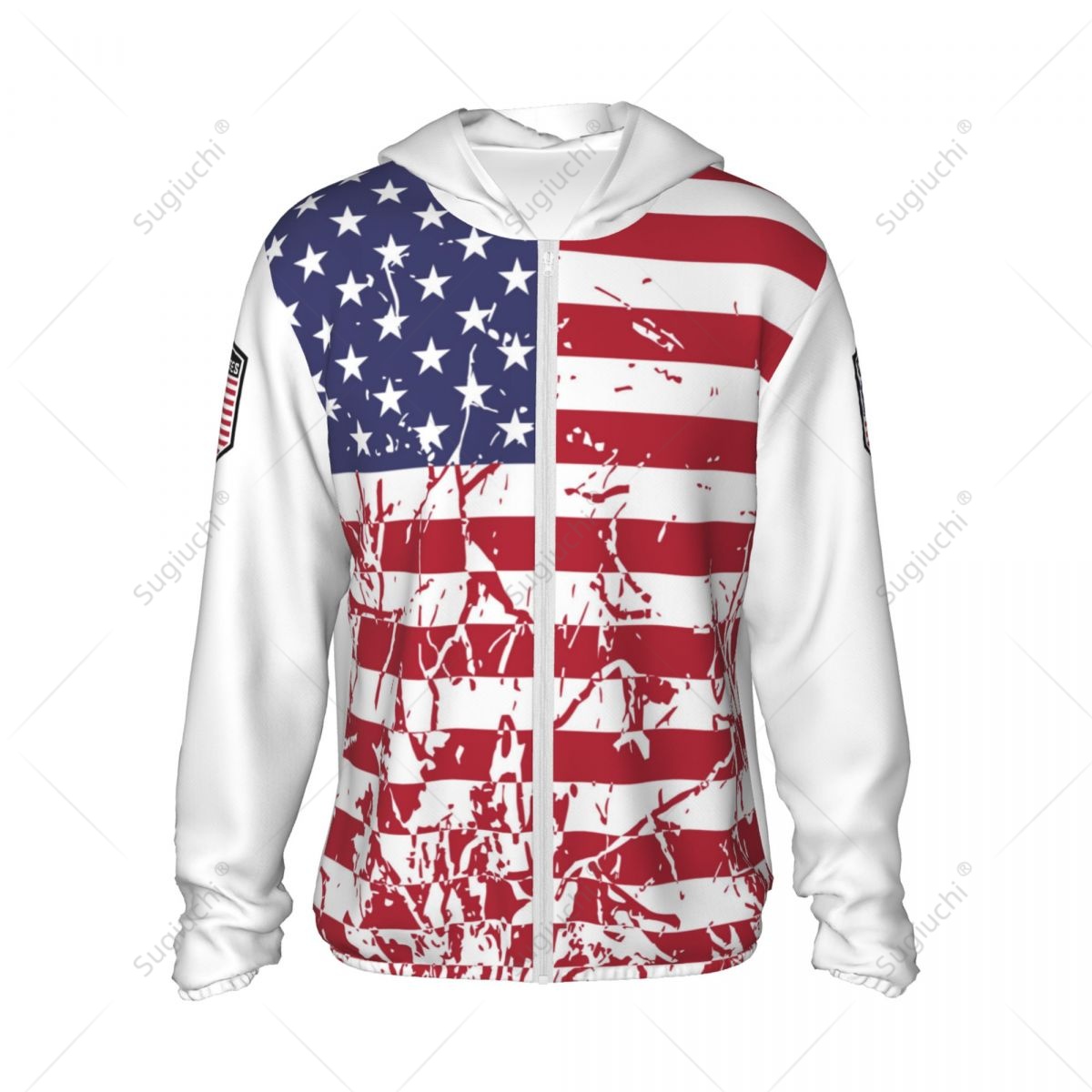 United States Flag Sun Protect - Fishing Hoodie のレビューと価格