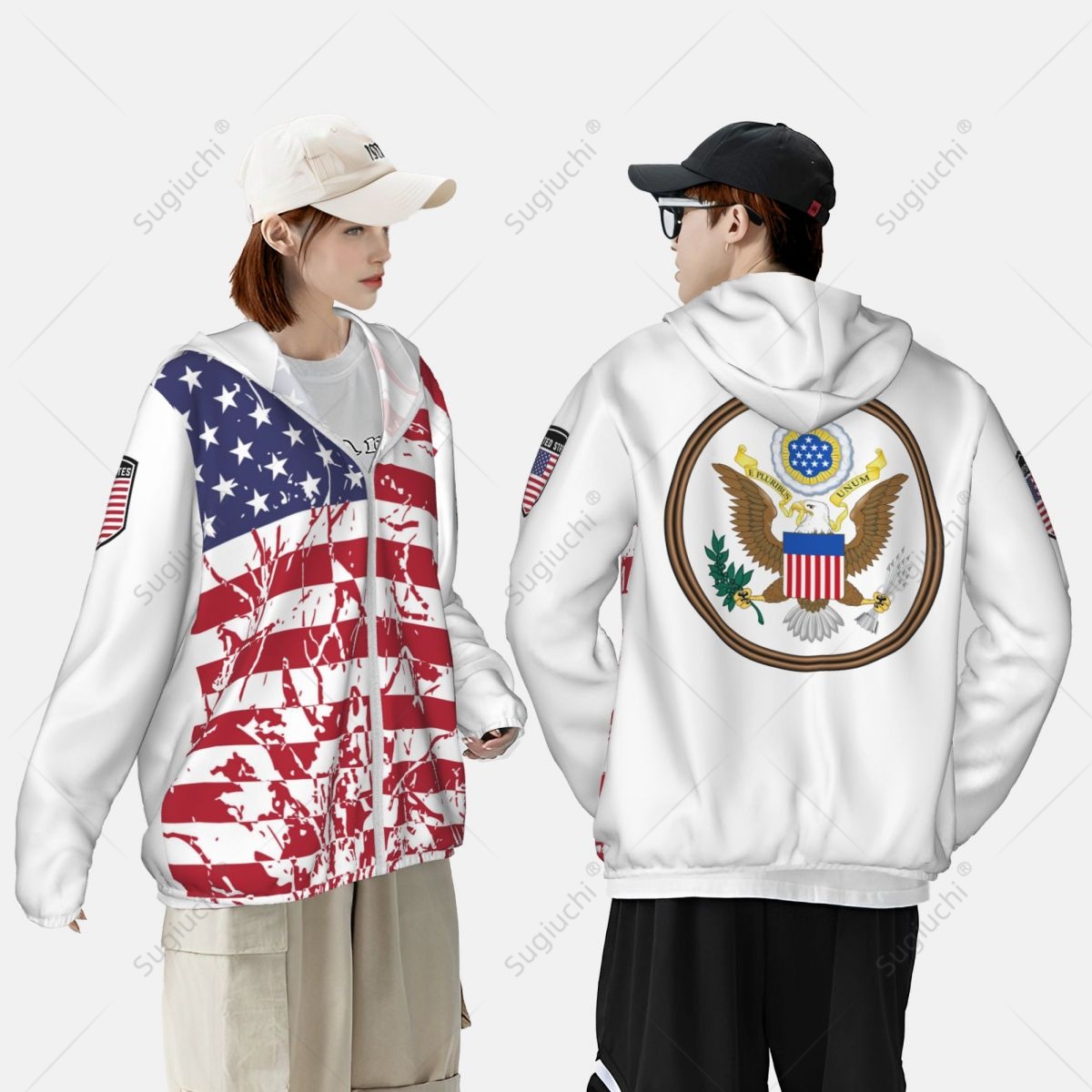 United States Flag Sun Protect - Fishing Hoodie のレビューと価格