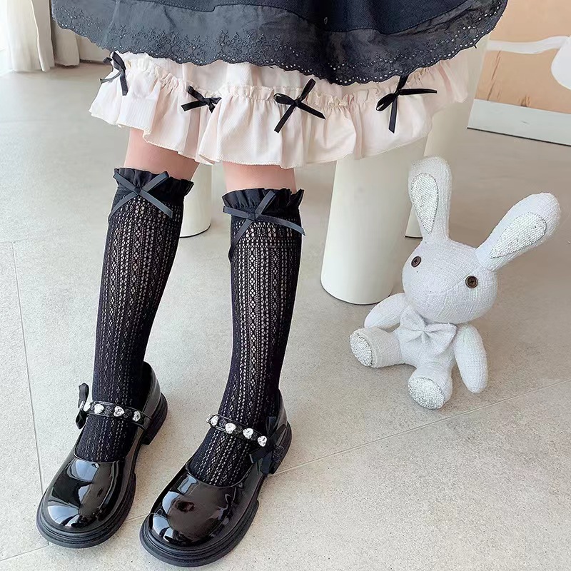 Girls Long Tube Lace Stockings - Fishing Socks のレビューと価格