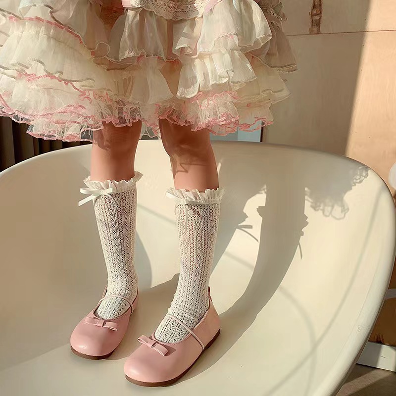 Girls Long Tube Lace Stockings - Fishing Socks のレビューと価格