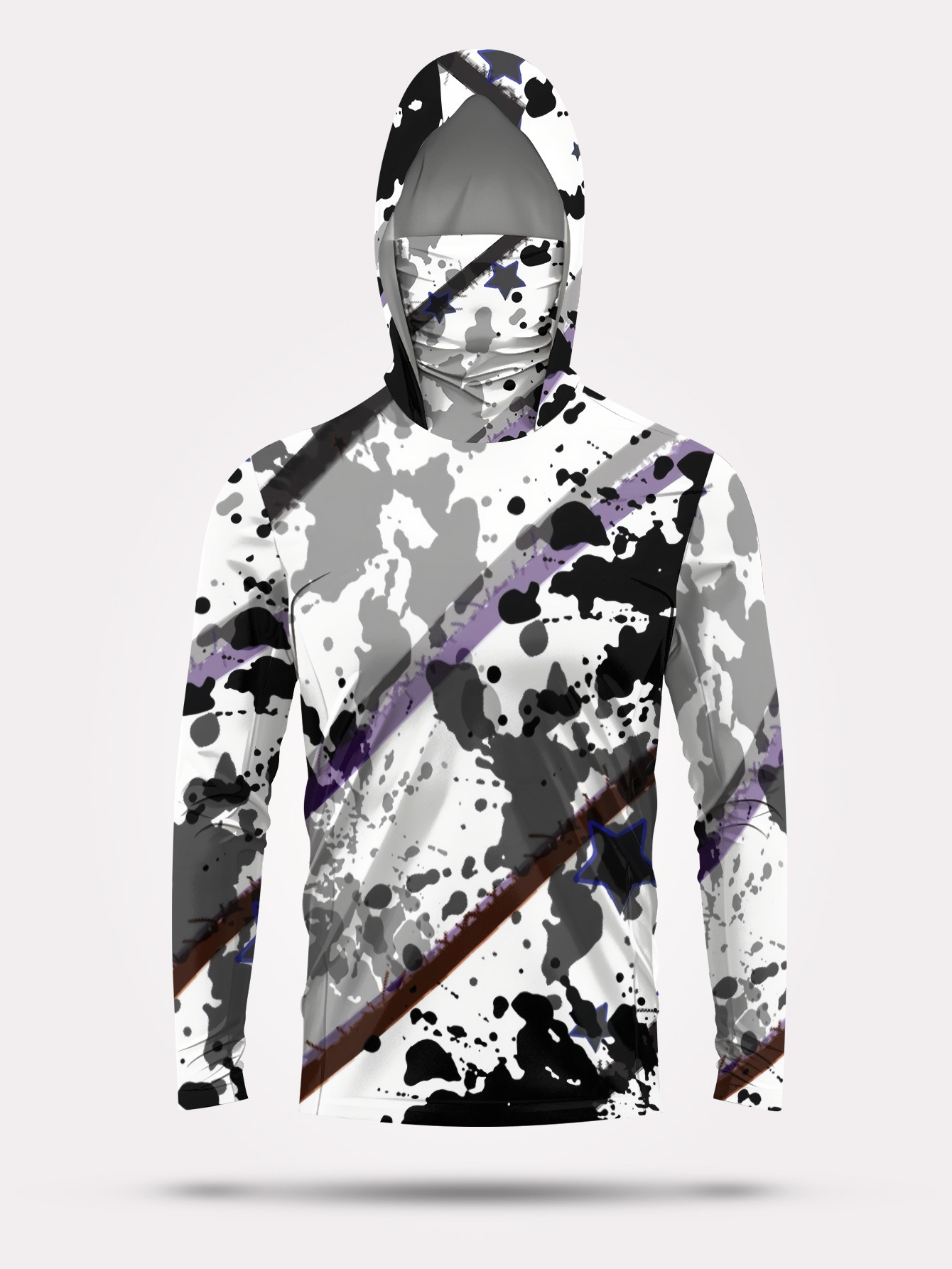 Men Hood Fishing Shirt long sl - Fishing Shirt Uv Protection のレビューと価格