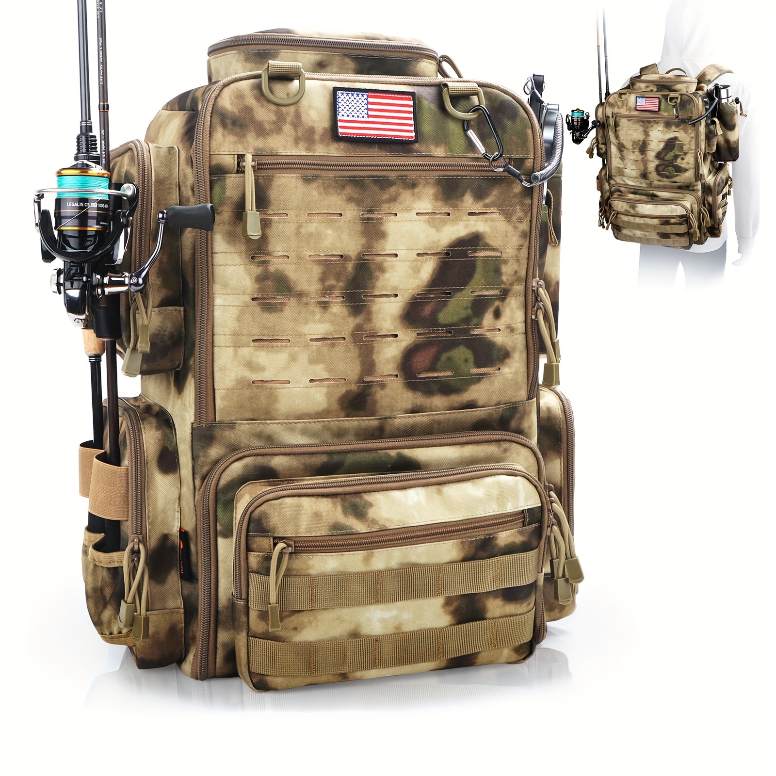 A Spacious 11.89gal Fishing Ba - Fishing Backpack のレビューと価格