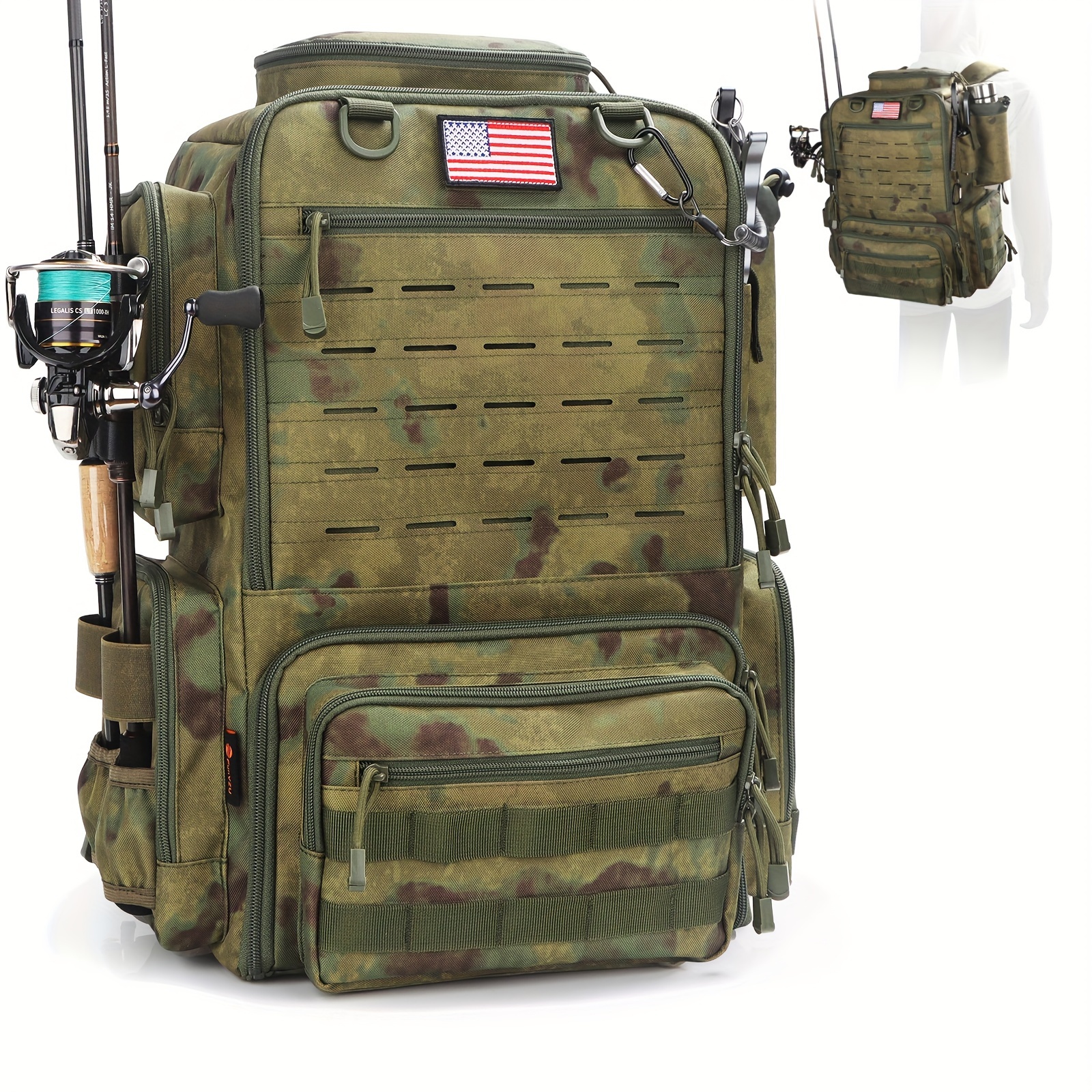 A Spacious 11.89gal Fishing Ba - Fishing Backpack のレビューと価格
