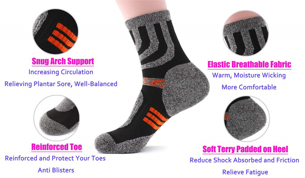 5 Pairs Socks Men Anti Blister - Fishing Socks のレビューと価格
