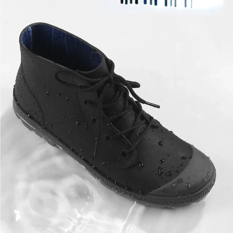 Winter Men Rain Boots Lace-up  - Fishing Boots のレビューと価格